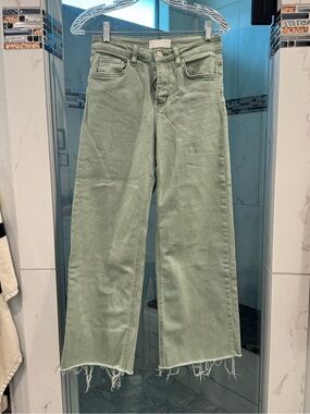 Women’s High-Rise Wide Leg Jeans in Sage Green